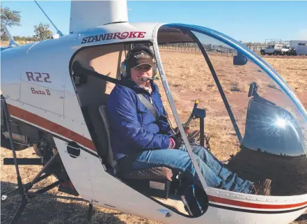  ??  ?? LIFE ON THE LAND: Courtney Hay began as a jillaroo and now musters cattle with a helicopter.