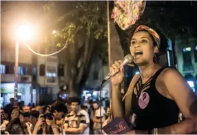  ??  ?? Marielle Franco faz fala pública em 2016