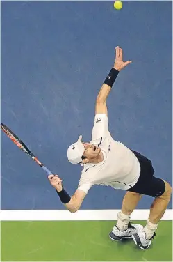  ?? Picture: AP. ?? Andy Murray served up a straights sets win over Marcel Granollers to move into the third round.