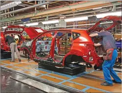  ??  ?? PRODUCTION LINE: Nissan in Sunderland, which voted to leave