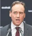  ??  ?? Health Minister Greg Hunt.