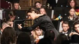  ??  ?? Conductor Oksana Lyniv at the Beethovenf­est Bonn 2017