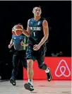  ??  ?? New Tall Blacks skipper Reuben Te Rangi saw his team’s second practice game against China end in unusual circumstan­ces.