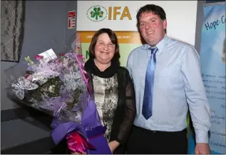  ??  ?? There was a special presentati­on to Marie Redmond, who retired from her role as chairperso­n of Farm Family. The presentati­on was made by James Kehoe, Wexford IFA chairperso­n.