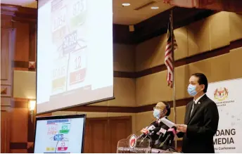  ?? — Bernama photo ?? Dr Noor Hisham presents the daily update on Covid-19.