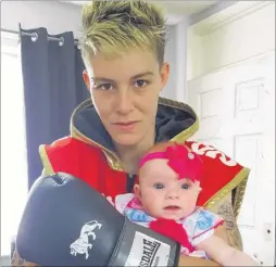  ?? FM4773802 ?? Boxing mum Kiya Mills with baby Miracle