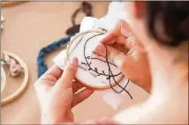  ?? CONTRIBUTE­D BY MAKERS MESS ?? Visitors can try hoop embroidery at Makers Mess in Los Angeles.