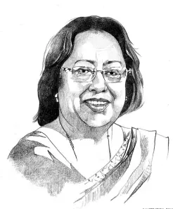  ?? ILLUSTRATI­ON: BINAY SINHA ?? Manipur Governor and former minister for minority affairs NAJMA HEPTULLA tells Aditi Phadnis that issues relating to rights of Muslim women must be decided by courts, not religious or community leaders.