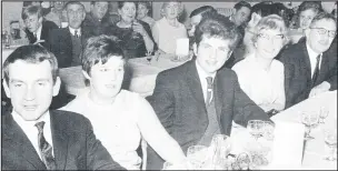  ??  ?? Enjoying a dinner held for Echo employees in the 1960s are, left to right: Peter Harriss, who was then sports editor, his wife Val (who as Valerie Yallopp had been an Echo reporter), John Rippin, later editor of the Echo, Vera Kirk, and her husband Les Kirk, who was for many years chief reporter.