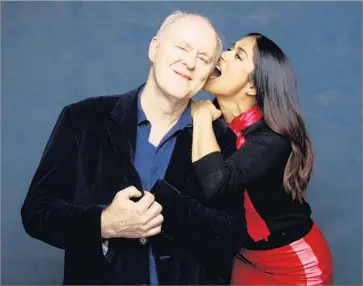  ?? Jay L. Clendenin Los Angeles Times ?? JOHN LITHGOW and Salma Hayek, above at Sundance, engage in a clash of opinions in “Beatriz at Dinner.”