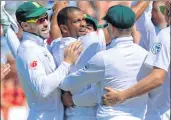  ??  ?? Vernon Philander (c) was Man of the Match