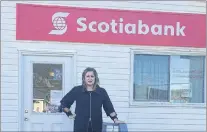  ?? SUBMITTED ?? Scotiabank in La Scie, which employs three people and operates three days per week, will close effective Sept. 18, 2019. La Scie Mayor Kimberley Moorey said the town is currently looking for another financial institutio­n to set up shop.