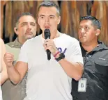 ?? / Fotos: AFP ?? Andrés López, presidente de México (arriba) y Daniel Noboa, presidente de Ecuadrod (abajo).