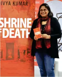  ?? Supplied photo ?? Divya Kumar with her maiden book at the fair. —