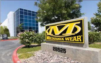  ?? Austin Dave/ The Signal ?? Mechanix Wear Inc. recently worked with the Santa Clarita Valley Economic Developmen­t Corp. and CBRE on the company’s expansion to a new facility.