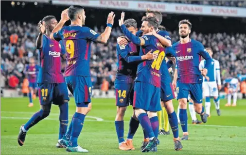  ??  ?? JORNADA PERFECTA. El triunfo ante el Leganés, combinado con el empate del Bernabéu, resultó muy provecho para el Barcelona.