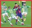  ??  ?? Messi, ayer ante el Betis.