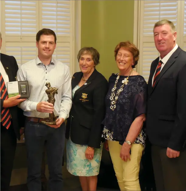  ??  ?? h (l to r) Carlos McDowell (Lady Captain), Pat McCabe (Captain), Dorothy Collins (Lady President), Judith Clarke (Lady Vice Captain) and Paul Reilly (Vice Captain).