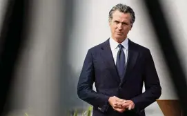  ?? Justin Sullivan/Getty Images ?? Gov. Gavin Newsom withheld $1 billion in homeless funding this month.