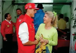  ?? (Getty) ?? Schumacher with his wife Corinna in Buenos Aires in 1996