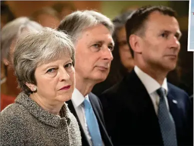  ??  ?? CABINET PLOTS: Foreign Secretary Jeremy Hunt, right, has bypassed Theresa May to meet other Ministers