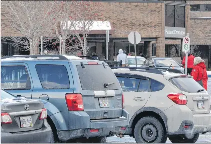  ?? JOE GIBBONS/THE TELEGRAM ?? The provincial government announced that effective Wednesday it would implement new fines for illegal Blue Zone parking infraction­s.