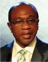  ??  ?? CBN Governor, Godwin Emefiele