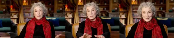  ??  ?? Margaret Atwood, author of The Handmaid’s Tale, teaches creative writing