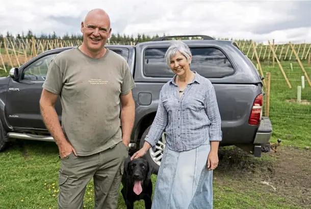  ?? ?? DIVERSITY APPROACH: Andrew and Debbie Duffus are involved in the Integratin­g Trees Network on their farm, Mains of Auchriacha­n, in Tomintoul.