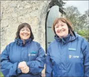  ?? (Pic: Marian Roche) ?? OPW guides Aileen Spitere, Crosshaven and Mary Leamy, Glanworth at Annes Grove Gardens, who treated guests to guided tours at the grand reopening.