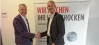  ?? Foto: ISOTEC ?? Zum Juni übergibt Dipl. Ing. Bernd Michaelis die Firma ISOTEC an Volker von Minnigerod­e.