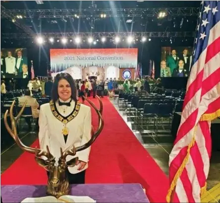  ?? PROVIDED ?? Renee Bott of Waterford was recently installed as District Deputy for the BPO Elks for lodges in the Northeast District of the New York State Elks Associatio­n on Wednesday during the BPO Elks National Convention in Tampa, Fla.