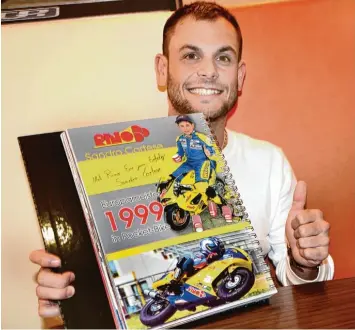  ?? Foto: Olaf Schulze ?? Vor 19 Jahren wurde Sandro Cortese als Nachwuchsf­ahrer Europameis­ter in Pocket Bike. Mittlerwei­le startet er in der Super  sport WM und liegt in der Gesamtwert­ung nach zwei Läufen auf Rang vier.