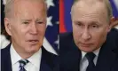  ?? Photograph: Mandel Ngan/Sputnik/AFP/Getty ?? The US president, Joe Biden, and his Russian counterpar­t, Vladimir Putin.