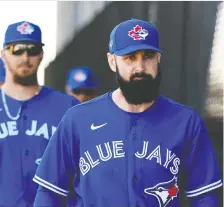  ?? DOUGLAS DEFELICE/USA TODAY SPORTS ?? Toronto Blue Jays starting pitcher Matt Shoemaker will focus on throwing live batting practice a couple of times before going into games during spring training.