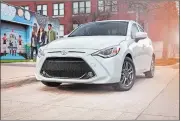  ?? TOYOTA MOTOR SALES U.S.A. VIA AP ?? The 2020 Toyota Yaris is a small, fun-to-drive sedan or hatchback with Mazda underpinni­ngs.