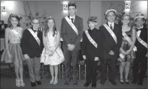  ?? Submitted photo ?? COTILLION COURT: Members of the 2018 Junior Cotillion Court are Princess Meredith Brownlee, left, Prince Jack Bennett, Princess Haven Lockwood, Prince Cooper Kindt, Prince Jaxon Matthews, King Zane Thomason, Queen Elli Uldrich, King Ben Hollis. These...