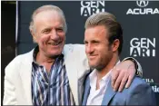  ?? (AP Photo/Chris Pizzello, File) ?? Scott Caan, right, writer/producer/star of the film “Mercy,” poses with his father, fellow cast member James Caan, at the premiere of the film in Los Angeles, on May 3, 2010. James Caan, whose roles included “The Godfather,” “Brian’s Song” and “Misery,” died Wednesday, July 6, 2022, at age 82.