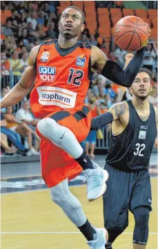  ?? FOTO: HÖRGER ?? Soll Chris Babb ersetzen: Ulms neuer Scharfschü­tze Trey Lewis.