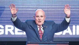  ?? Efe ?? Rudy Giuliani, exalcalde de NY, abogado personal de Trump.