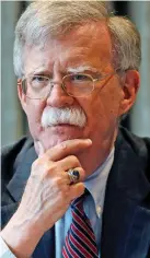  ??  ?? Help: John Bolton yesterday