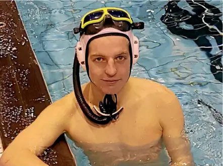  ??  ?? Callum Booth, from Plimmerton, has been chosen to represent New Zealand at underwater hockey. Callum Booth