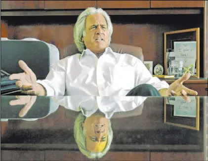  ?? Las Vegas Review-Journal file ?? Attorney Bob Massi talks about his experience­s as he sits in his office in August 2011. Following his death in February, his son Robert Massi is the only attorney on staff at Massi & Massi.