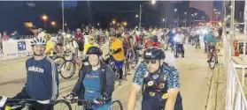  ?? ?? Pictured here is a section of the 20,000 cyclists who participat­ed in this year’s Bike the Drive event, paying homage to Chicago’s black founder, Jean Baptiste pointe Dusable.