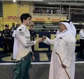  ?? ?? Stroll did well to even race in Bahrain after an off-season bike shunt fractured his wrists