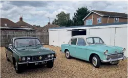  ?? ?? ABOVE: The Rover P6 and Minxy – together they make a perfect pair for driving and showing.