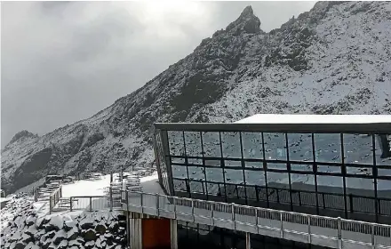  ?? RUAPEHU ALPINE LIFTS ?? Mt Ruapehu received a surprising amount of mid-summer snowfall on Thursday night.