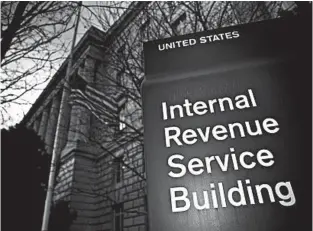  ?? ANDREW HARRER/BLOOMBERG NEWS ?? The IRS must give taxpayers a chance to appeal before it takes any action against them.
