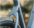  ??  ?? TOP The Evation system is concealed on the down tube ABOVE A firm ride with its Schwalbe Citizen K-Guard 35c tyres
