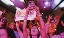  ?? ?? Supporters cheer as Sanders speaks at a rally for Michelle Vallejo in McAllen, Texas, at the weekend. Photograph: Joel Martinez/ AP